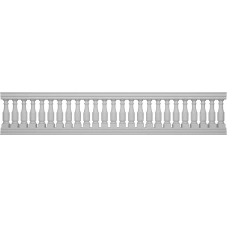 Ekena Millwork Fiberthane Hamilton Balustrade Railing Kit Style L (6 7/8" On-Center Spacing to Pass 4" Sphere Code) BALK35X168HML